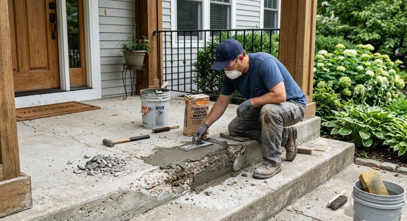Porch Crack Repair in Des Moines, IA