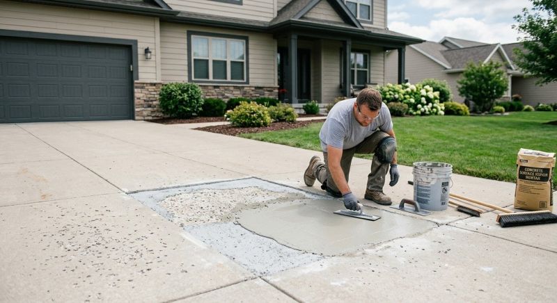 Concrete Driveway Repair in Des Moines, IA
