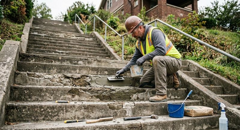 Cracked Stairs Repair in Des Moines, IA