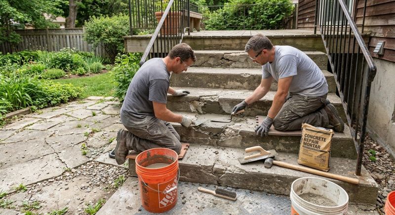 Cracked Stairs Repair in Miami Dade County, FL