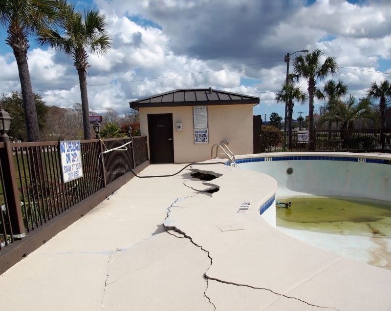 Pool Patio Repair detail
