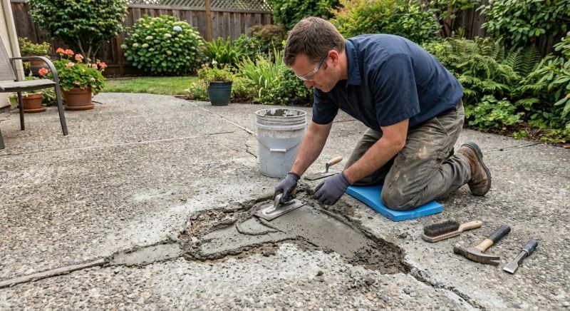 Patio Concrete Repair in Des Moines, IA